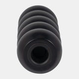 Wood, 8" Ribbed Votive Holder, Black