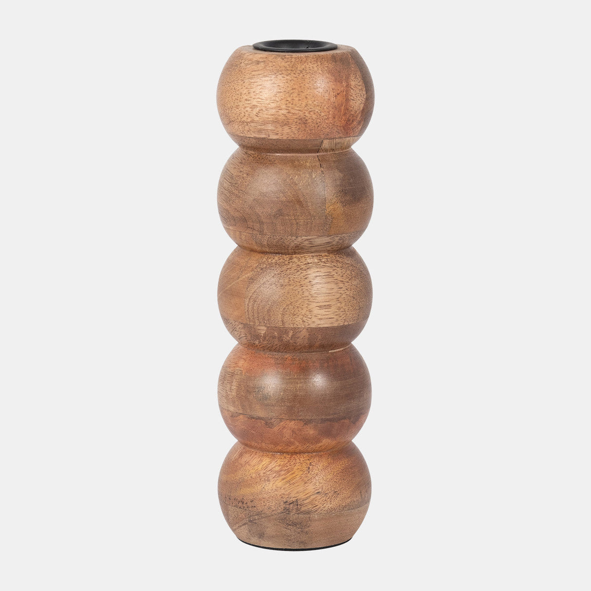 Wood, 8" Ribbed Votive Holder, Natural