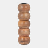 Wood, 8" Ribbed Votive Holder, Natural