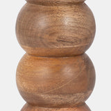 Wood, 8" Ribbed Votive Holder, Natural