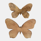 Wood, 9" Butterfly Deco, Brown