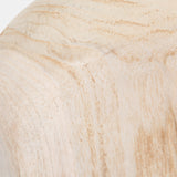 Wood, 9" Carved Teak Vase, Natural