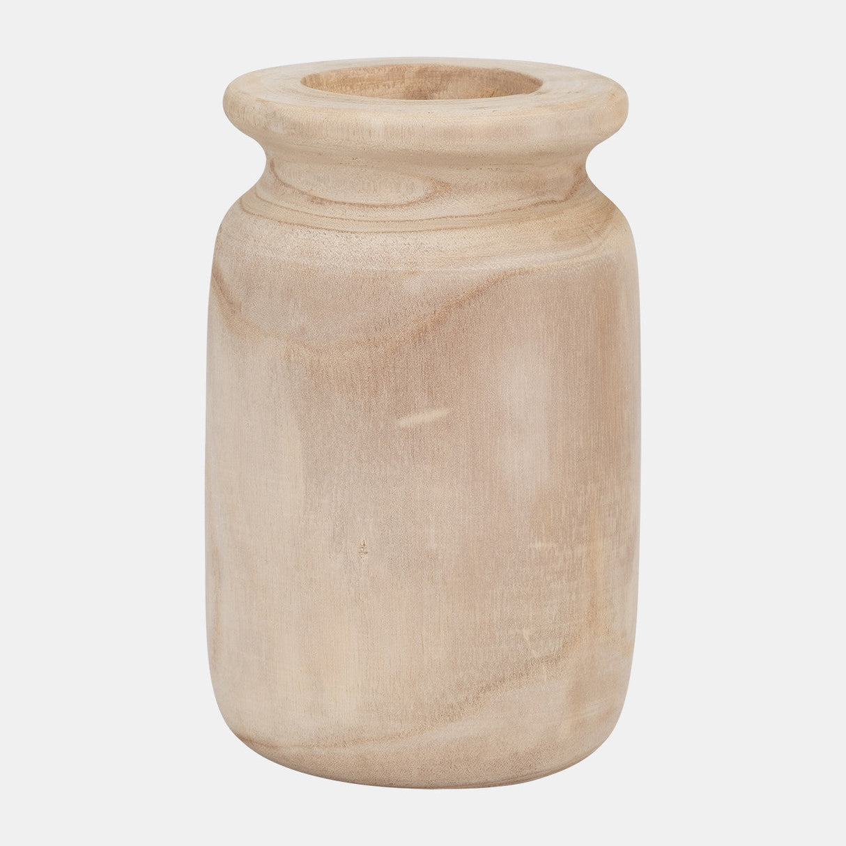 Wood, 9"h Organic Vase, Natural