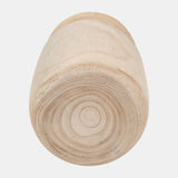 Wood, 9"h Organic Vase, Natural