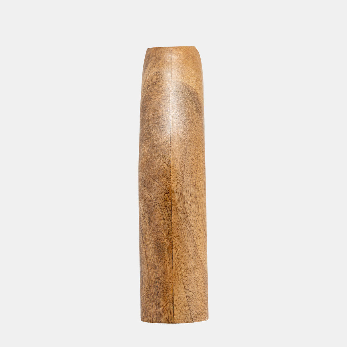 Wood, 9"h Tapered Vase, Brown