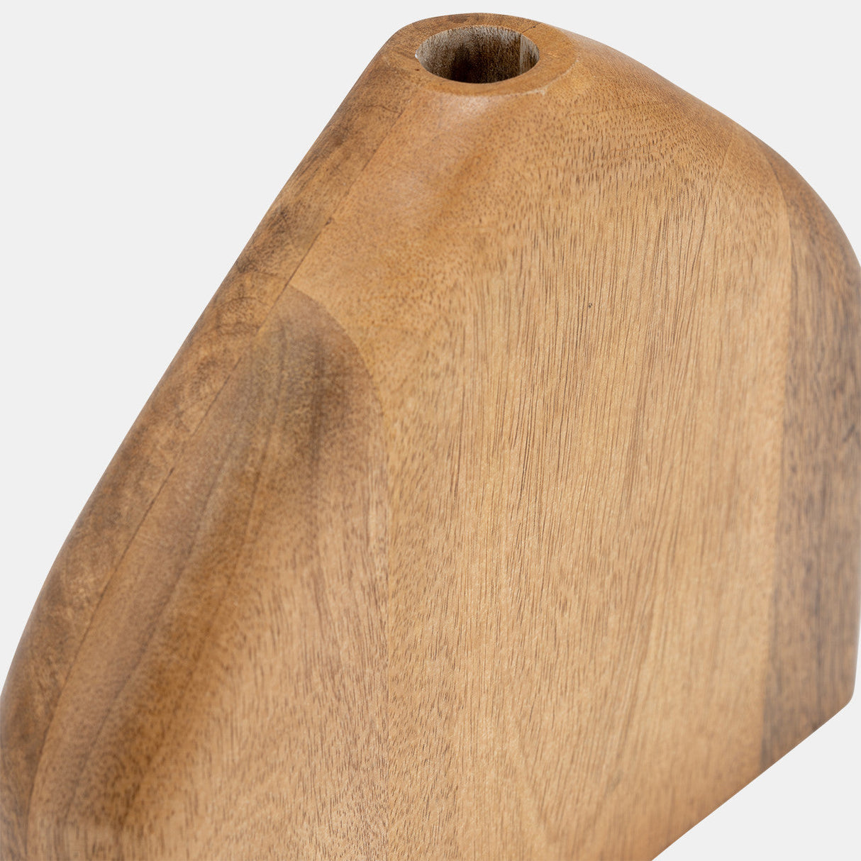 Wood, 9"h Tapered Vase, Brown