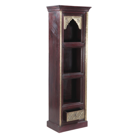 Wood Bookshelf with Brass Fittings by Home Trends & Design at Eve Furniture
