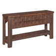 Wood Console Table with Hand Carved Panel by Home Trends & Design at Eve Furniture