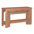 Wood Console Table with Hand Carved Panel by Home Trends & Design at Eve Furniture