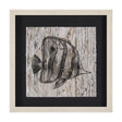 Wood Grain Fish I by Mercana Studio a Hand Embellished Textured Framed Art Print Matted under Glass by Mercana at Eve Furniture