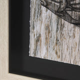Wood Grain Fish II by Mercana Studio a Hand Embellished Textured Framed Art Print Matted under Glass by Mercana at Eve Furniture
