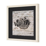 Wood Grain Fish III by Mercana Studio Hand Embellished Textured Framed Art Print Matted under Glass by Mercana at Eve Furniture