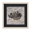 Wood Grain Fish III by Mercana Studio Hand Embellished Textured Framed Art Print Matted under Glass by Mercana at Eve Furniture
