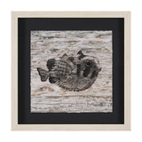 Wood Grain Fish III by Mercana Studio Hand Embellished Textured Framed Art Print Matted under Glass by Mercana at Eve Furniture