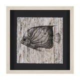 Wood Grain Fish IV by Mercana Studio a Hand Embellished Textured Framed Art Print Matted under Glass by Mercana at Eve Furniture