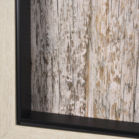 Wood Grain Sea Plant I by Mercana Studio a Hand Embellished Textured Framed Art Print by Mercana at Eve Furniture
