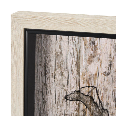 Wood Grain Sea Plant II by Mercana Studio a Hand Embellished Textured Framed Art Print by Mercana at Eve Furniture