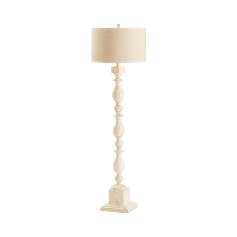 Wood Post White Floor Lamp by Crestview at Eve Furniture
