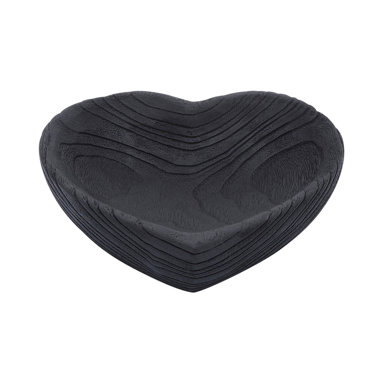 Wood, S/2 9/10" Heart Bowls, Black