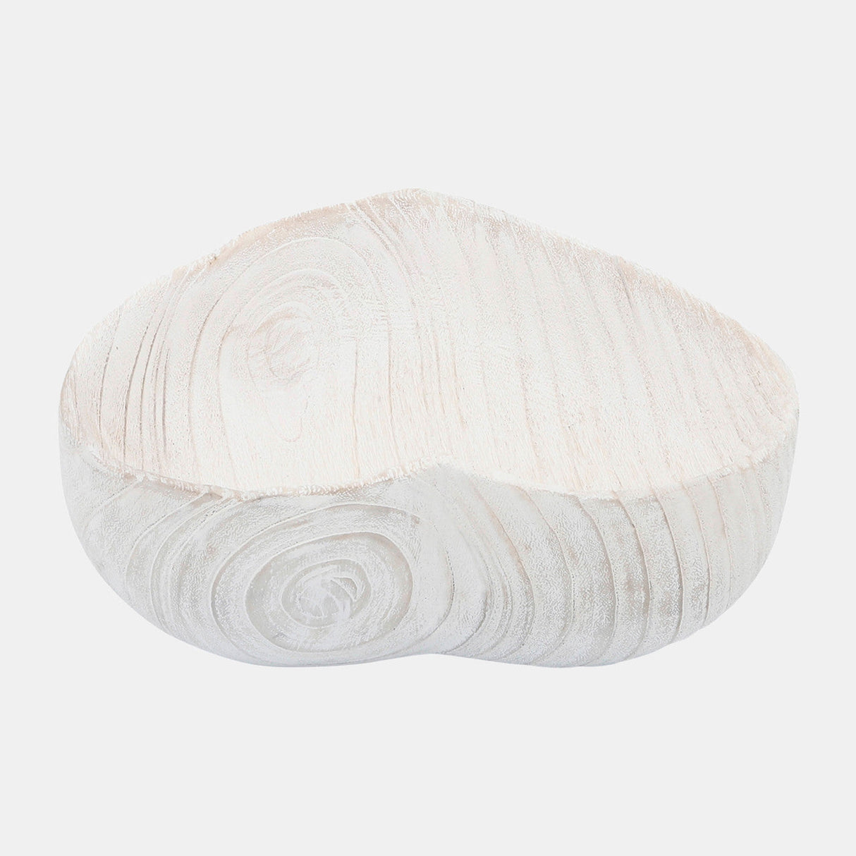 Wood, S/2 9/10" Heart Bowls, White