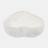 Wood, S/2 9/10" Heart Bowls, White