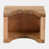 Wood, S/6 Cat Face Coasters W/ Stand,natural