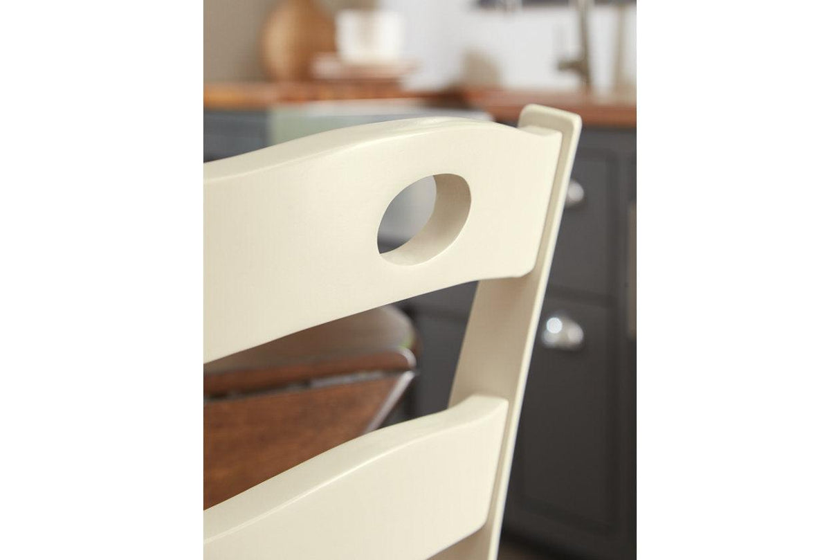 Woodanville Cream/Brown Dining Chair, Set of 2 by Ashley at Eve Furniture