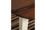 Woodanville Cream/Brown Dining Drop Leaf Table by Ashley at Eve Furniture