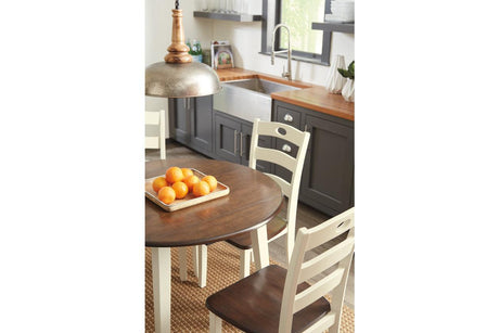 Woodanville Cream/Brown Dining Drop Leaf Table by Ashley at Eve Furniture