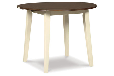 Woodanville Cream/Brown Dining Drop Leaf Table by Ashley at Eve Furniture