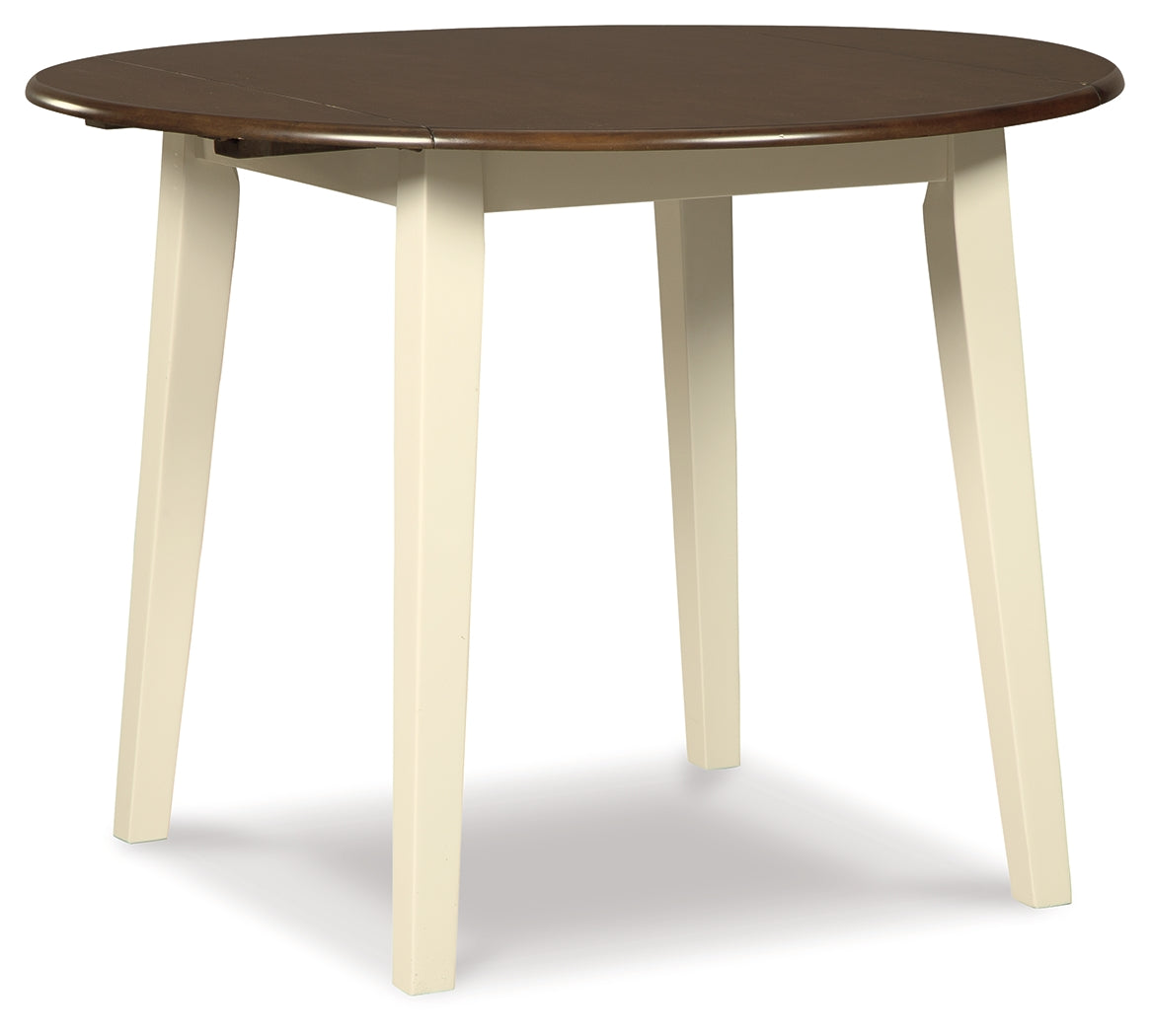 Woodanville Cream/Brown Dining Table and 2 Chairs by Ashley at Eve Furniture