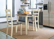 Woodanville White and Brown Round 3-Piece Drop Leaf Dining Room Set by Ashley at Eve Furniture