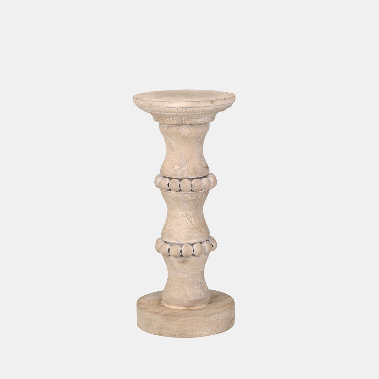 Wooden 11" Antique Style Candle Holder