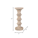 Wooden 13" Antique Style Candle Holder