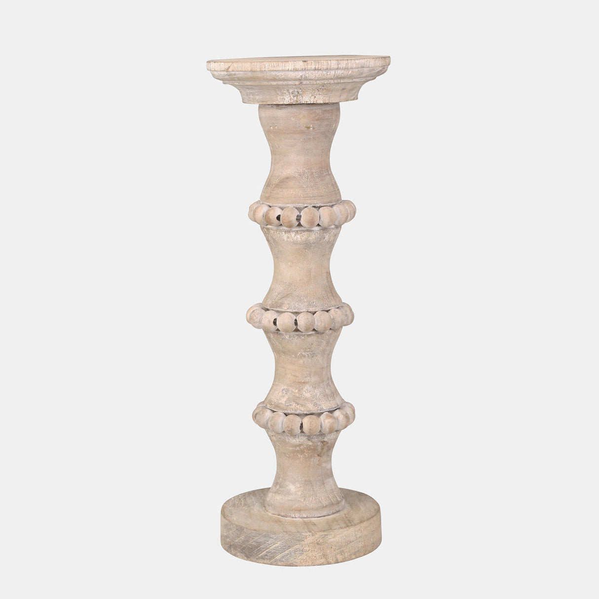 Wooden 14" Antique Style Candle Holder