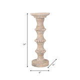 Wooden 14" Antique Style Candle Holder