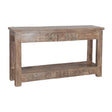 Wooden Console Table With Carved Detailing and Bottom Shelf by Home Trends & Design at Eve Furniture