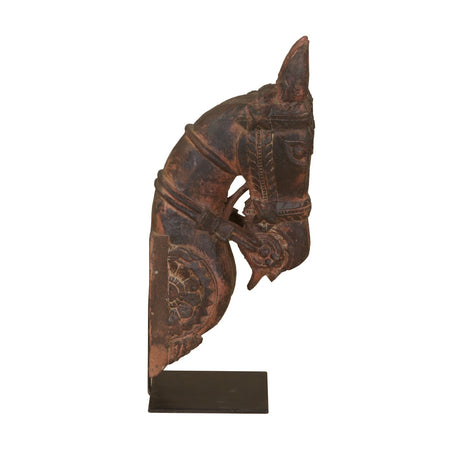 Wooden Horse Head on Iron Stand by Home Trends & Design at Eve Furniture