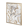 Wooden Wave I by Mercana Studio a Hand Embellished Textured Framed Art Print Matted under Glass by Mercana at Eve Furniture