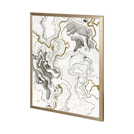 Wooden Wave II by Mercana Studio a Hand Embellished Textured Framed Art Print Matted under Glass by Mercana at Eve Furniture