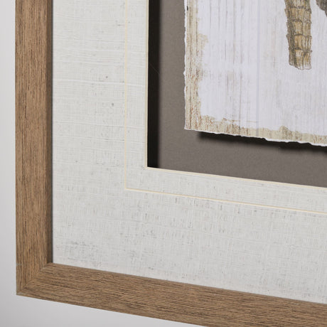 Woodland Chart III by Sue Schlabach a Hand Embellished Textured Framed Art Print Matted under Glass by Mercana at Eve Furniture