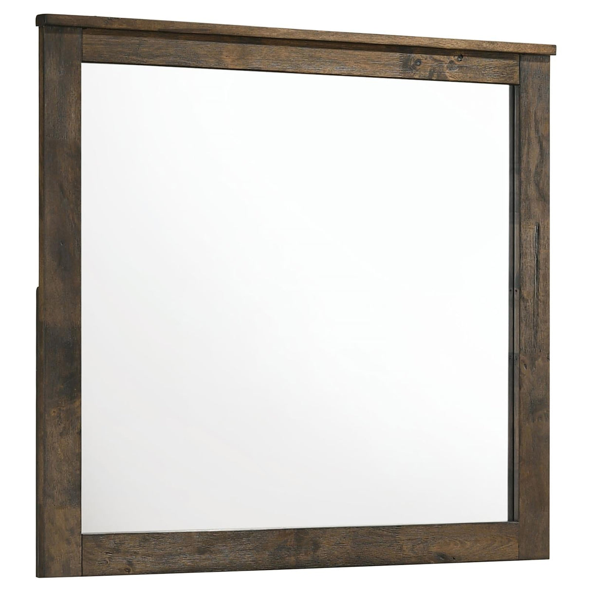 Woodmont Rustic Golden Brown Rectangle Mirror