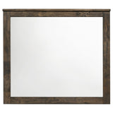 Woodmont Rustic Golden Brown Rectangle Mirror