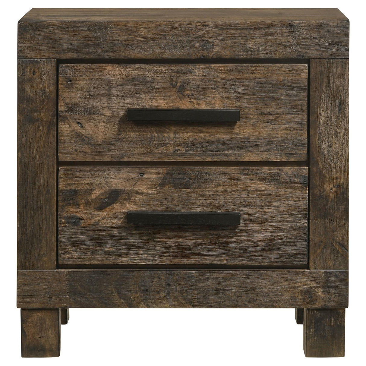 Woodmont Rustic Golden Brown 2-Drawer Nightstand by Coaster at Eve Furniture
