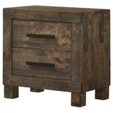 Woodmont Rustic Golden Brown 2-Drawer Nightstand by Coaster at Eve Furniture