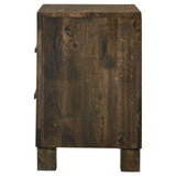 Woodmont Rustic Golden Brown 2-Drawer Nightstand by Coaster at Eve Furniture