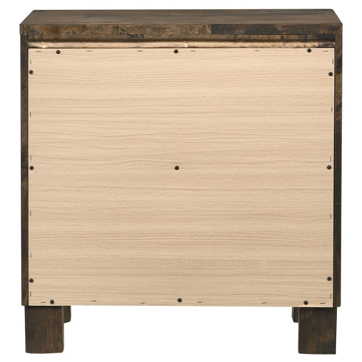 Woodmont Rustic Golden Brown 2-Drawer Nightstand by Coaster at Eve Furniture