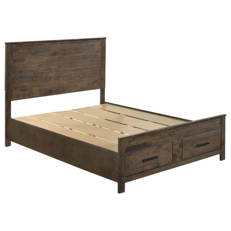 Woodmont Rustic Golden Brown 4-Piece Queen Platform Bedroom Set by Coaster at Eve Furniture