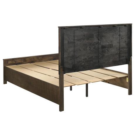 Woodmont Rustic Golden Brown 4-Piece Queen Platform Bedroom Set by Coaster at Eve Furniture