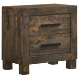 Woodmont Rustic Golden Brown 4-Piece Queen Platform Bedroom Set by Coaster at Eve Furniture
